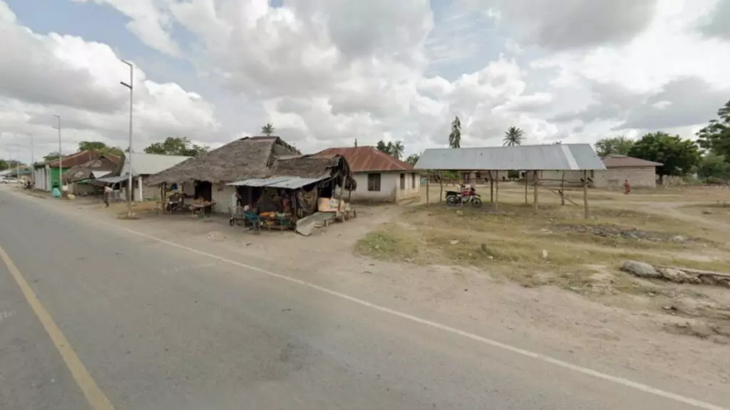 Imagen en el condado de Kilifi, donde se encuentra el bosque de Shakahola, en e que se entierran los cuerpos. Google Maps
