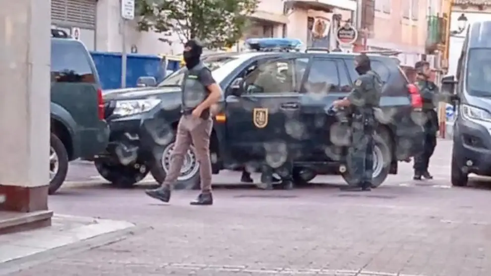 La Guardia Civil despliega un dispositivo antiterrorista en Tudela de Duero, Valladolid.Guardia Civil