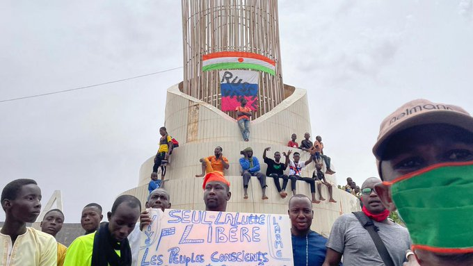 Manifestaciones prorrusas en Níger a favor del golpe de Estado. / RR.SS.
