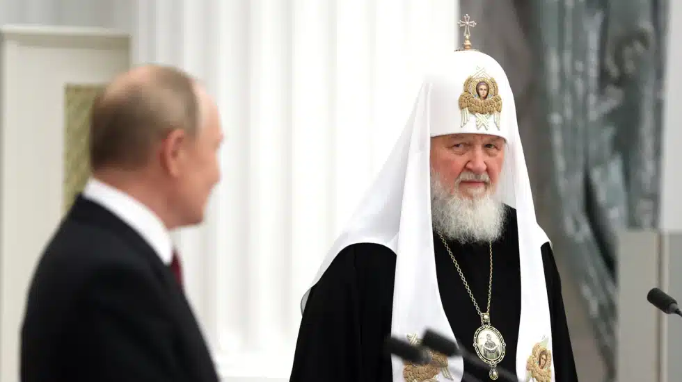El presidente ruso Vladimir Putin y el patriarca Kirill en una ceremonia en noviembre de 2021. EP