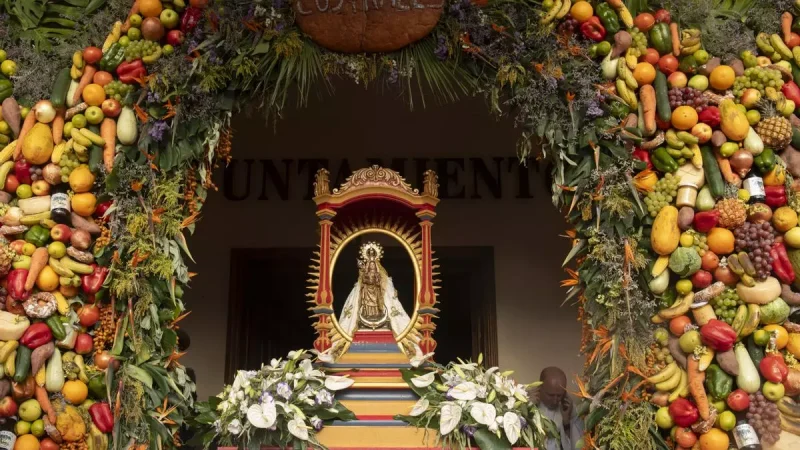 Virgen de Guadalupe el pasado mes de octubre en San Sebastián de La Gomera. (Ayuntamiento de San Sebastián de La Gomera)