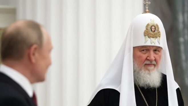 El patriarca Kirill con el presidente Putin