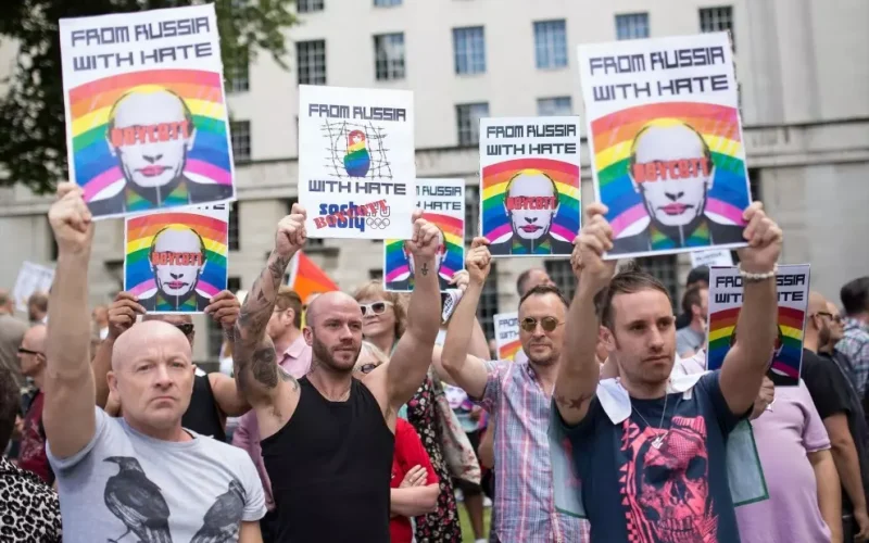 Foto de archivo de una protesta contra la lesgislación LGBTQ+ en Rusia. — JOEL GOODMAN / ZUMA PRESS / EP