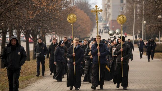 Peregrinación de sacerdotes y religiosos ucranianos en Zaporiyia Il Sismógrafo