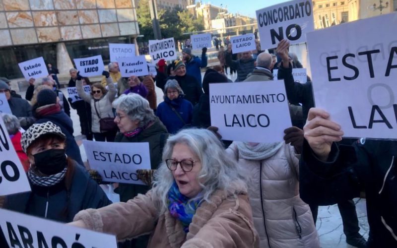 (Archivo) Protesta de MHUEL en San Valero 2023 | Foto: Eva Ponz