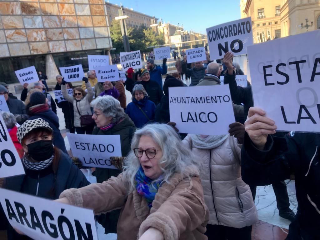 (Archivo) Protesta de MHUEL en San Valero 2023 | Foto: Eva Ponz