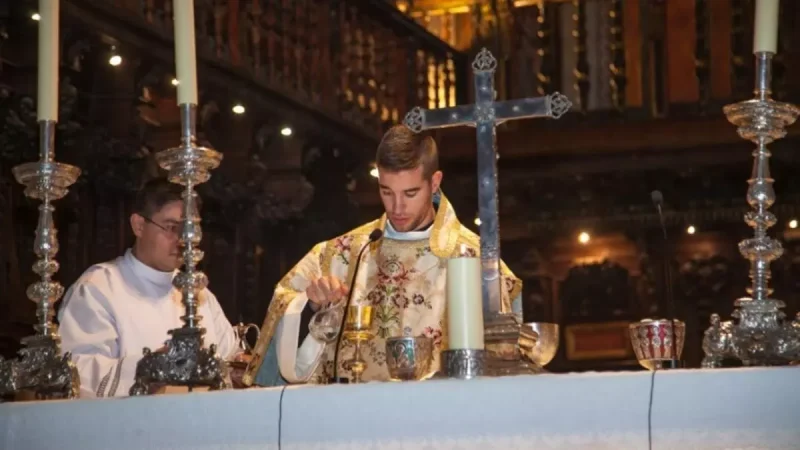 Vicente Jesús López-Brea en su ordenación como diácono, septiembre de 2019 Iglesia en Aragón