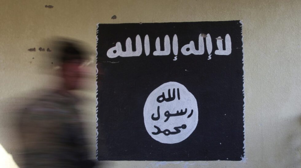 Bandera del grupo terrorista Estado Islámico. EUROPA PRESS