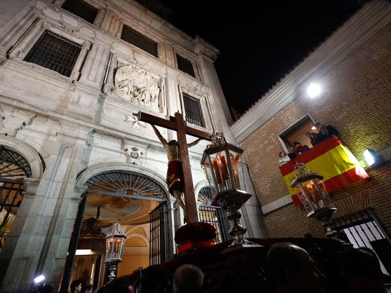 Procesión del Cristo de los Alabarderos en Madrid. (Antonio Gutiérrez/Europa Press)