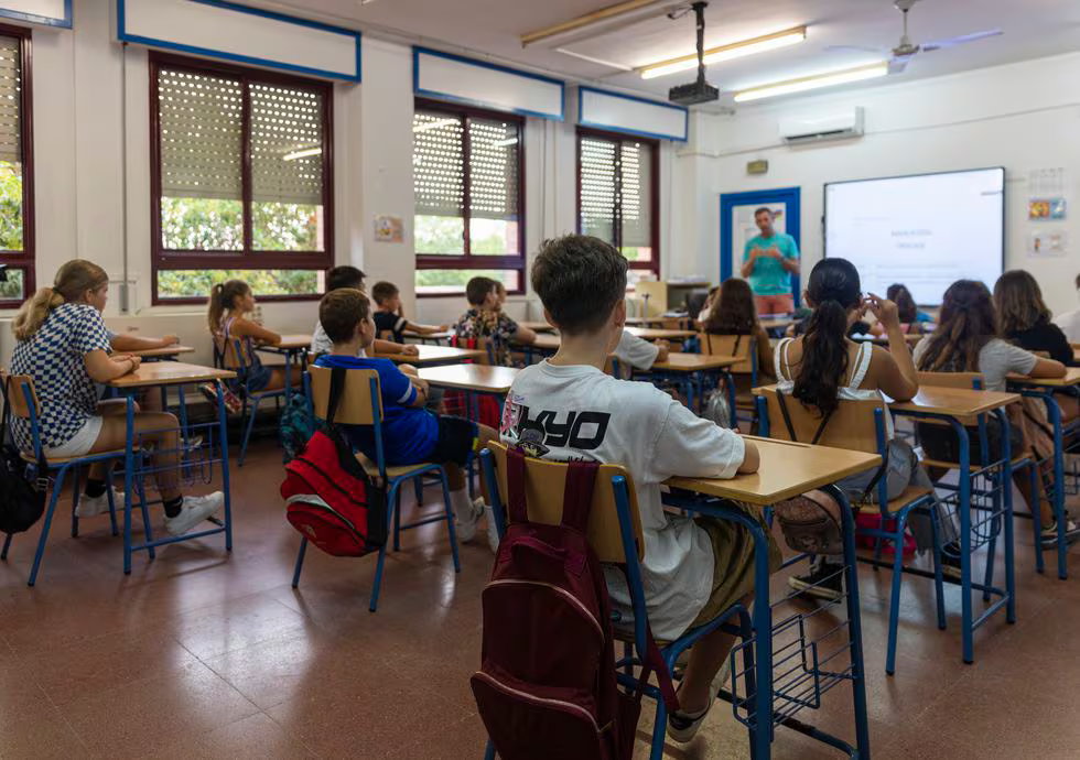 Alumnos de un colegio público de Sevilla.María José López (Europa Press)