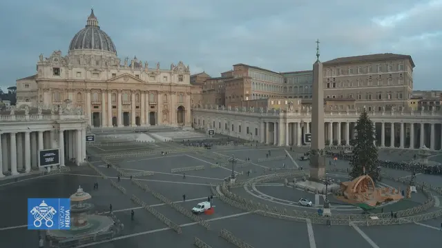 Plaza de San Pedro, en el Vaticano.CAPTURA TV