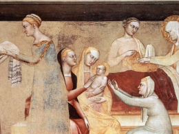 ‘El nacimiento de la Virgen’, de Giovanni Da Milano. Web Gallery of Art
