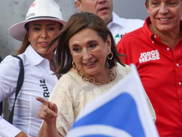 Xóchitl Gálvez candidata a la presidencia por la Coalición Fuerza y Corazón por México (Crisanta Espinosa Aguilar)