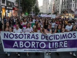 Manifestación por el aborto libre en Madrid. Matias Chiofalo / Europa Press