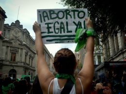 Pañuelazo en Ciudad de México por el aborto legal (2018). / Danielle Lupin