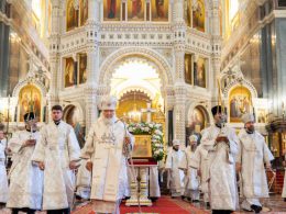 Kirill, en la catedral del Divino Salvador de Moscú Patriarcado Ortodoxo de Moscú