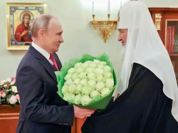 Vladimir Putin y Kiril, patriarca de la Iglesia ortodoxa rusa