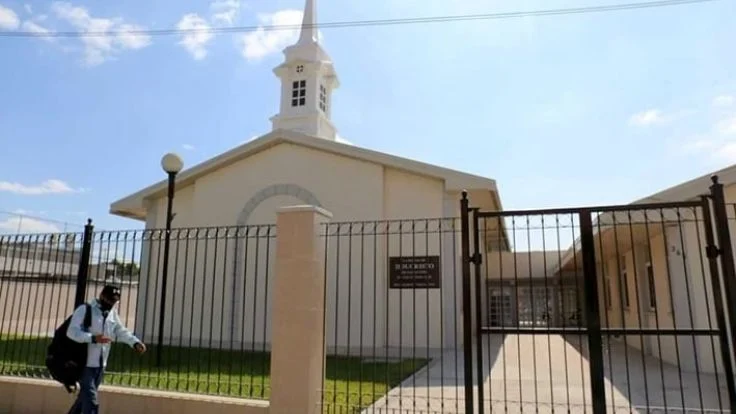 La iglesia mormona de Bell Ville a la que concurrían las menores que fueron abusadas en 2017, donde el ahora condenado líder religioso oficiaba de “maestro” de chicos de entre 7 y 11 años. Nelson?Bogero está alojado en la cárcel de Villa María.