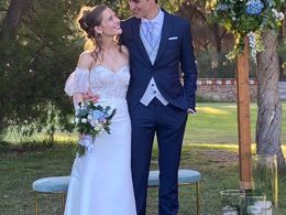 Nura y Gonzalo en su boda, la primera boda bahá'í sin necesidad de un acto civil adicional en España. - COMUNIDAD BAHÁ'Í DE ESPAÑA