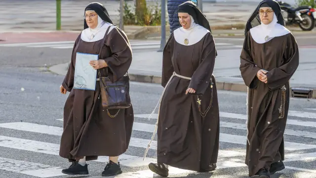 Tres monjas del convento de Belorado.EFE