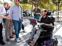 El exdiputado de Podemos Pablo Echenique a su llegada a declarar a los Juzgados de Plaza de Castilla este martes. Carlos Luján / Europa Press