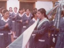 Acto en el Instituto de Capacitación Integral en Estudios Domésticos a principio de los años 80