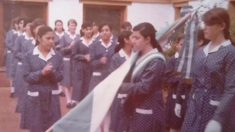 Acto en el Instituto de Capacitación Integral en Estudios Domésticos a principio de los años 80