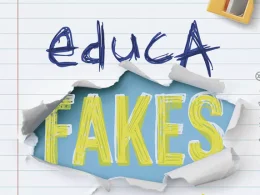 Un detalle de la portada de 'EducaFakes', editado por Capitán Swing.