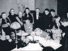 Firma del Concordato con la Santa Sede en Roma, 1953. ResearchGate