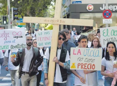 Manifestación en contra del aborto, celebrada el pasado mes de mayo en Madrid. / Xavier Amado