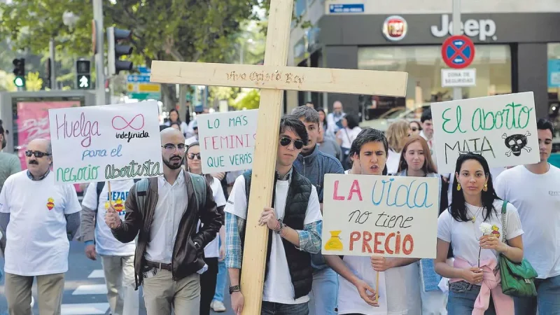 Manifestación en contra del aborto, celebrada el pasado mes de mayo en Madrid. / Xavier Amado