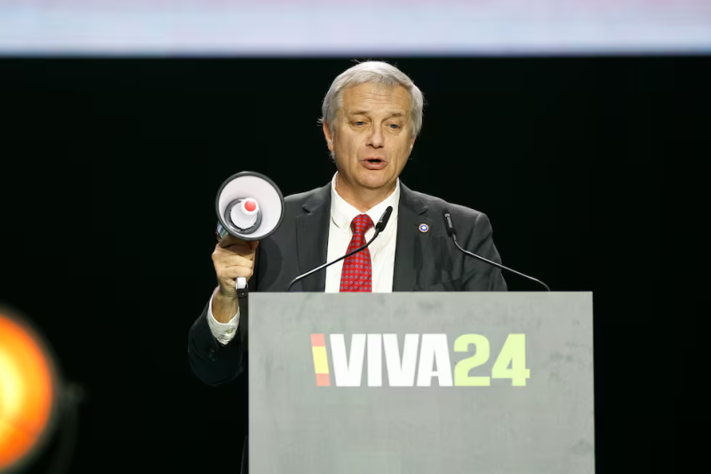 José Antonio Kast, presidente de la Red Política de Valores, durante un acto de Vox el pasado mayo en Madrid.Rodrigo Jiménez (EFE)