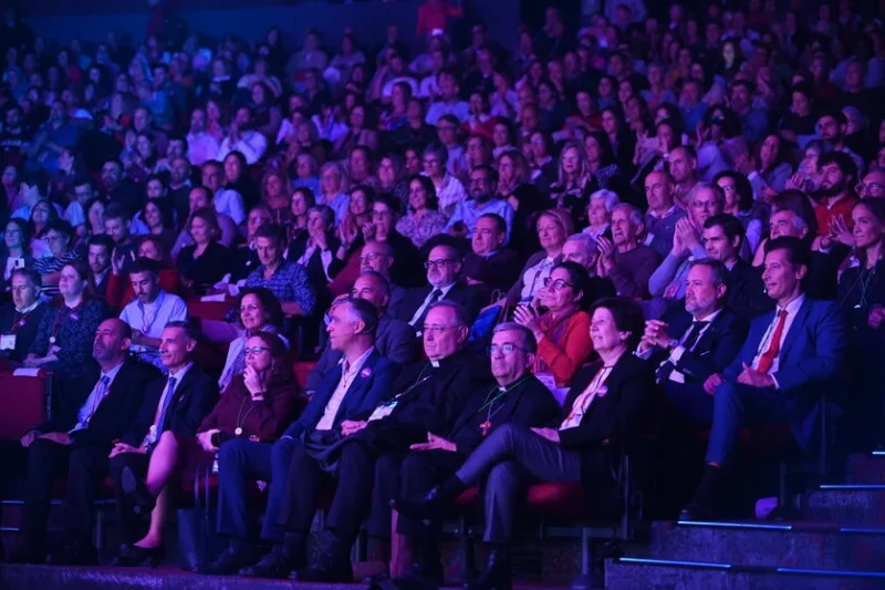 Luis Argüello, Luis Ángel de las Heras, Pedro Huerta y Librada María Carrera en la inauguración del XVII Congreso de Escuelas Católicas.