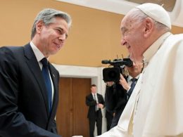 Blinken saludó al Papa Francisco. Vatican Media