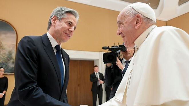 Blinken saludó al Papa Francisco. Vatican Media