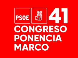 Portada de la ponencia marco del 41 congreso del PSOE