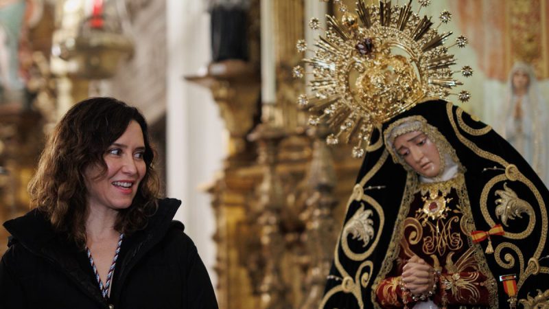 La presidenta de la Comunidad de Madrid, Isabel Díaz Ayuso, en la Iglesia de la Concepción Real de Calatravas. EP ºº