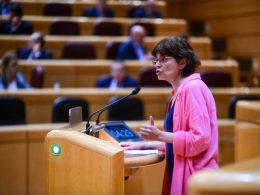 La senadora del BNG, Carme da Silva, en el Senado.