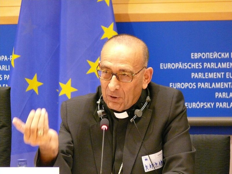 a Spanish bishop Juan José Omella Omella in European Parliament in Brussels, September 4, 2013