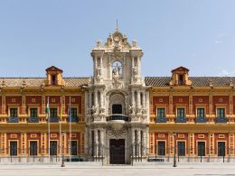 Fachada del Palacio de San Telmo, sede de la Presidencia de la Junta de Andalucía, en Sevilla