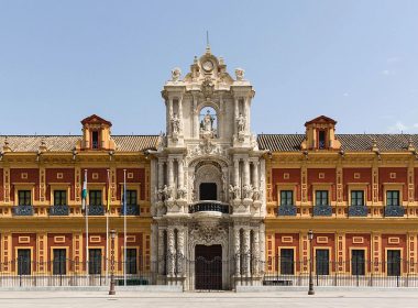 Fachada del Palacio de San Telmo, sede de la Presidencia de la Junta de Andalucía, en Sevilla