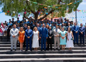 La Policía Local de Granadilla de Abona (Tenerife) celebra la festividad de su patrona Santa Ana con misa y procesión a la que asisten junto al alcalde y concejales