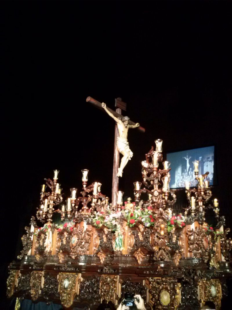 El Cristo de la Humildad en su paso durante la procesión magna celebrada en Jaén el 15 de junio de 2013