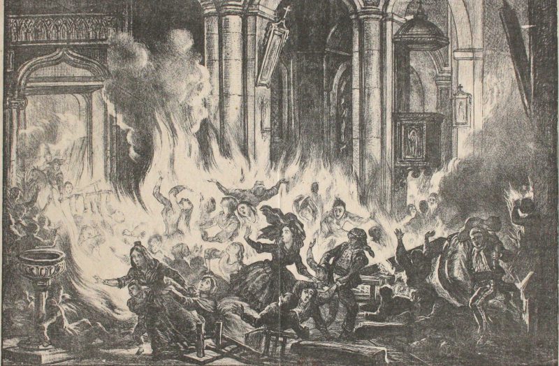 1863 el incendio de la Iglesia de la Compañia en la prensa francesa