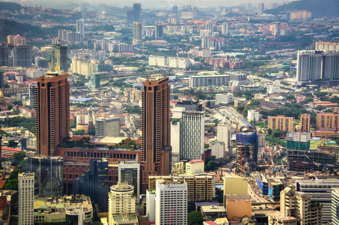 Vista Aérea Del Paisaje Urbano De Kuala Lumpur